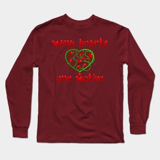 Valentines Day Many Hearts 8 Bit Art Long Sleeve T-Shirt